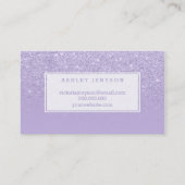 Carte De Visite Pourpre moderne de lavande de typographie de (Dos)