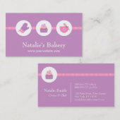 Carte De Visite Pourpre moderne élégant de rose de café de (Devant / Derrière)