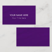 Carte de visite pourpre personnalisé (Devant / Derrière)