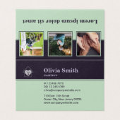 Carte de visite pourpre professionnel des soins au (Outside Unfolded)