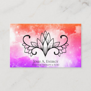 Carte De Visite Pourpre rose de Lotus Galax de nébuleuse d'univer