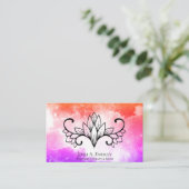 Carte De Visite Pourpre rose de Lotus Galax de nébuleuse d'univers (Debout devant)