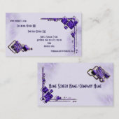 Carte De Visite Pourpre royal unicursale (Devant / Derrière)