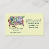 Carte De Visite Pourquoi l'attente LUI font-elles il ? (Dos)