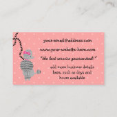 Carte De Visite Poursuivez la rétro marche moderne d'animal (Dos)