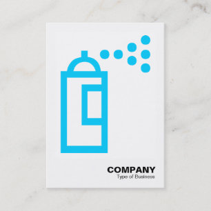 Carte De Visite Poussée de vaporisateur - bleu ciel sur blanc
