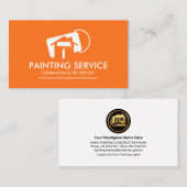 Carte De Visite Poussette De Peinture Brune À Rouleau De La Maison (Devant / Derrière)