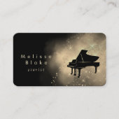 Carte De Visite poussière dorée du pianiste (Devant)