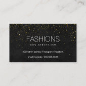 Carte De Visite Poussière dorée sophistiquée (Dos)