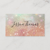 Carte De Visite Poussière Gold Star | Marbre rose (Devant)