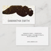 Carte De Visite Poussière Or Chic Brossée (Devant / Derrière)