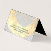 Carte De Visite Poussière Or Chic Brossée / Gris (Dos)