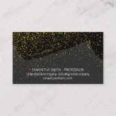 Carte De Visite Poussière Or Chic Noir brossé (Dos)