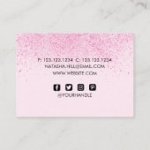 Carte De Visite Poussière rose chatoyante (Dos)