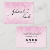 Carte De Visite Poussière rose chatoyante (Devant / Derrière)