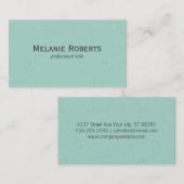 Carte De Visite Poussière verte (Devant / Derrière)