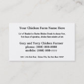 Carte De Visite Poussin d'un jour - couches ou ferme de poulets à (Dos)