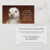 Carte De Visite Poussin d'un jour - couches ou ferme de poulets à (Devant / Derrière)