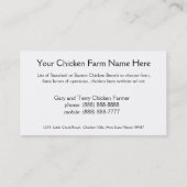 Carte De Visite Poussin d'un jour - couches ou ferme de poulets à (Dos)