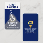 Carte De Visite Poutre de lumière flash à bulbe créative (Devant / Derrière)