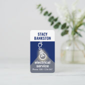 Carte De Visite Poutre de lumière flash à bulbe créative (Debout devant)