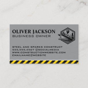 Carte De Visite Poutre en acier de levage du treuil de constructio