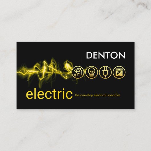 Carte De Visite Pouvoirs de foudre électriques Icônes électriques (Devant)
