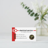 Carte De Visite Power Plug Electric Supply Line (Debout devant)