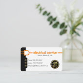 Carte De Visite Power Plug Electrical Supply Line (Debout devant)