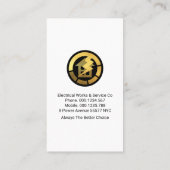 Carte De Visite Power Plug On Blue Vignette (Dos)