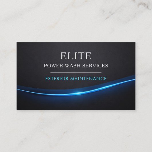 Carte De Visite Power Wash Services QR Code Professional (Devant)