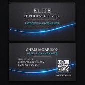 Carte De Visite Power Wash Services QR Code Professional