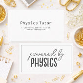 Carte De Visite Powered by physics, private lessons