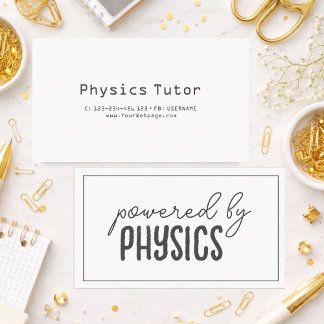 Carte De Visite Powered by physics, private lessons