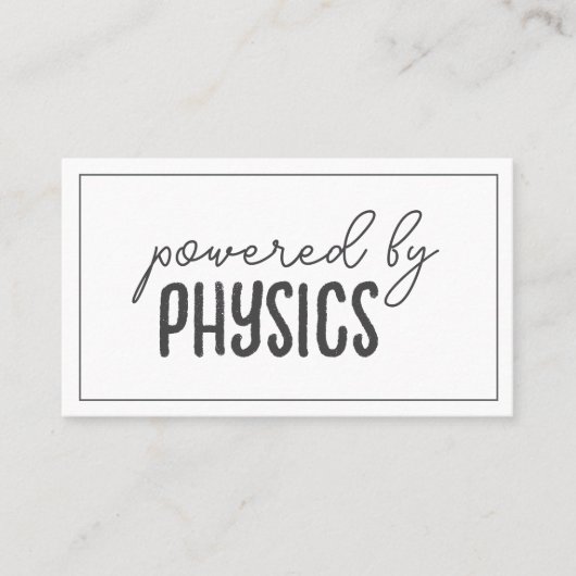 Carte De Visite Powered by physics, private lessons (Devant)