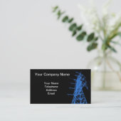 Carte De Visite Powermast à haute tension dans le bleu (Debout devant)