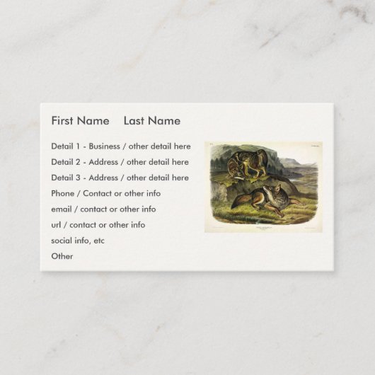 Carte De Visite Prairie Wolf (Devant)