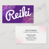 Carte De Visite Praticien/Carte de visite instructeur Usui Reiki (Devant / Derrière)
