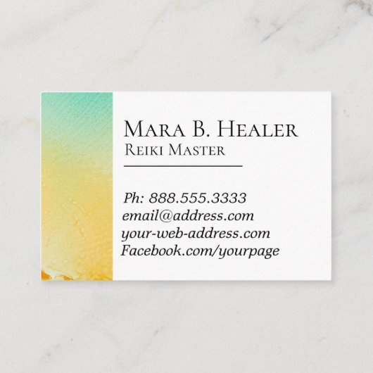 Carte De Visite *~*Praticien de Reiki Master Energy Healer (Dos)