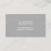 Carte De Visite Praticien de soins de pieds Argent moderne (Dos)