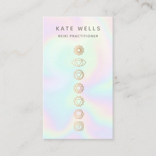 Carte De Visite Praticien Holographique Chakras Reiki (Devant)