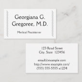 Carte de visite Praticien Médicale moderne et simp (Devant / Derrière)