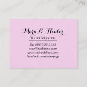 Carte De Visite Praticien ou maître de guérisseur d'énergie de (Dos)