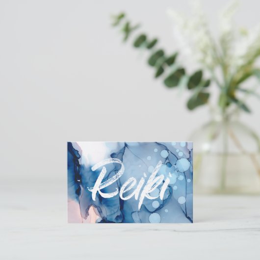 Carte De Visite Praticien ou maître de Reiki de guérisseur (Debout devant)