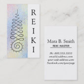 Carte De Visite Praticien ou maître sacré de Reiki de la géométrie (Devant / Derrière)