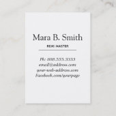 Carte De Visite Praticien principal de Reiki de la géométrie (Dos)