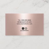 Carte De Visite Praticien Rose moderne Gold Foot Care (Dos)