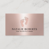 Carte De Visite Praticien Rose moderne Gold Foot Care (Devant)
