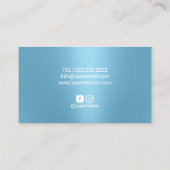 Carte De Visite Praticien Spa de soins pour pieds bleu bébé modern (Dos)