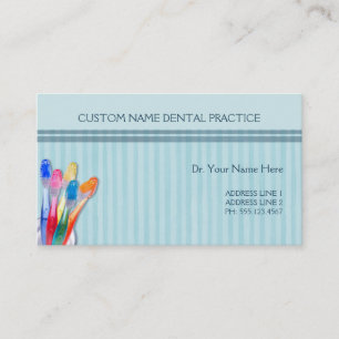 Carte De Visite Pratique dentaire Brosse à dents